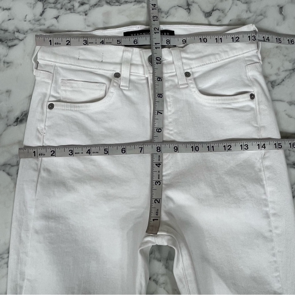 Veronica Beard Carly High Rise Kick Flare White Jeans Size 26/2 - Picture 7 of 13